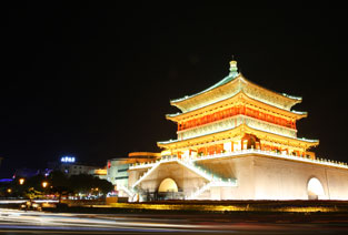 西安钟楼夜色